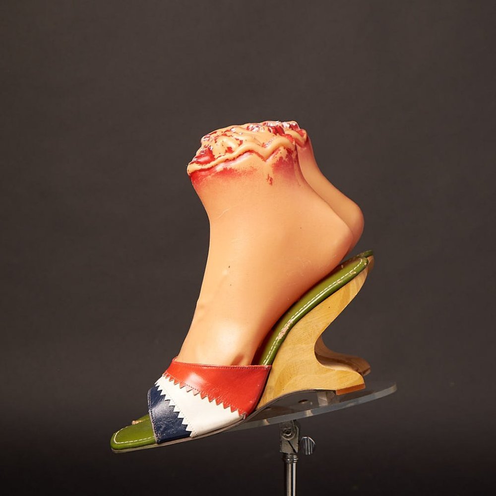 1950s Wooden Boomerang Heel Shoes